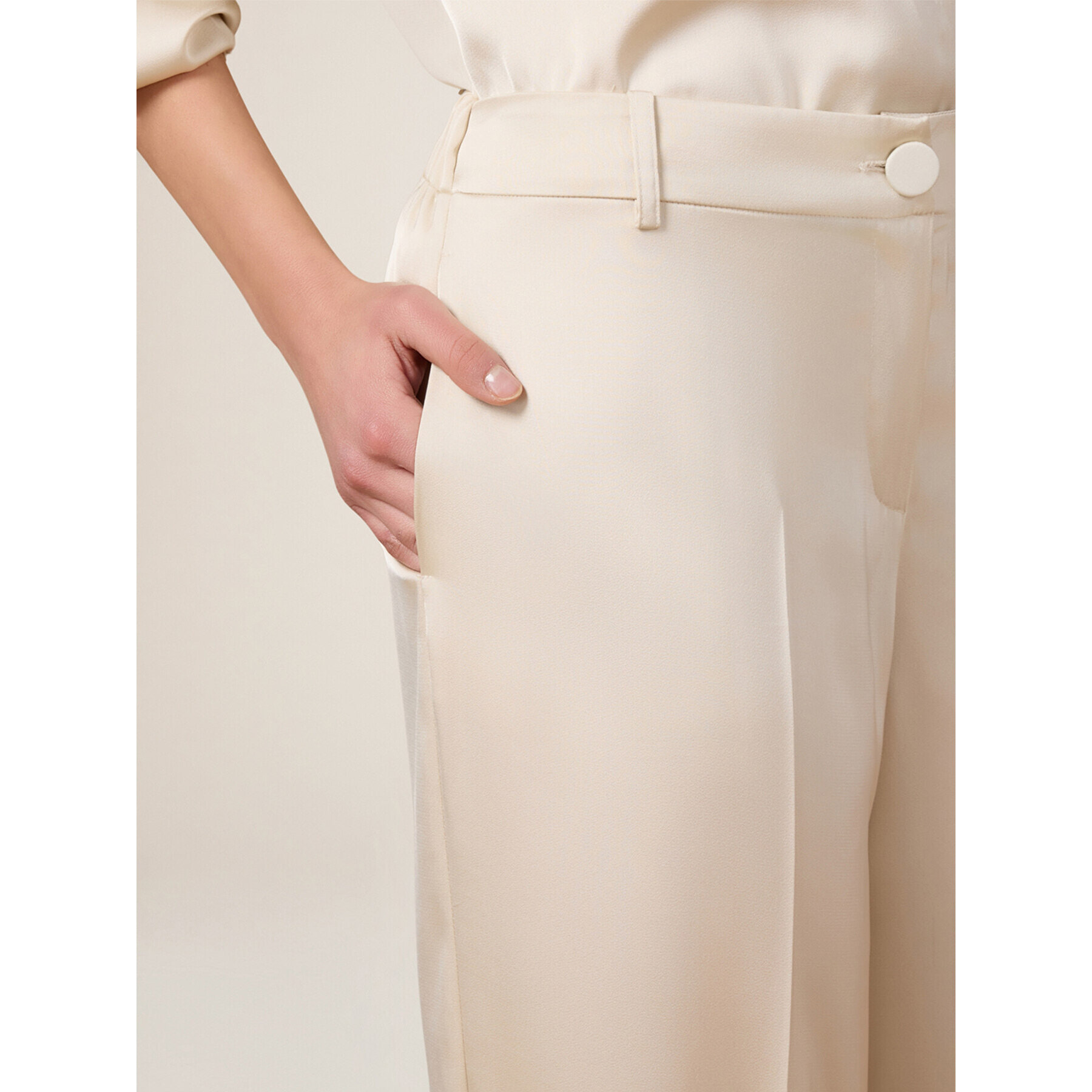Oltre - Pantalones palazzo - Blanco