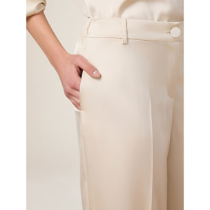 Oltre - Pantalones palazzo - Blanco