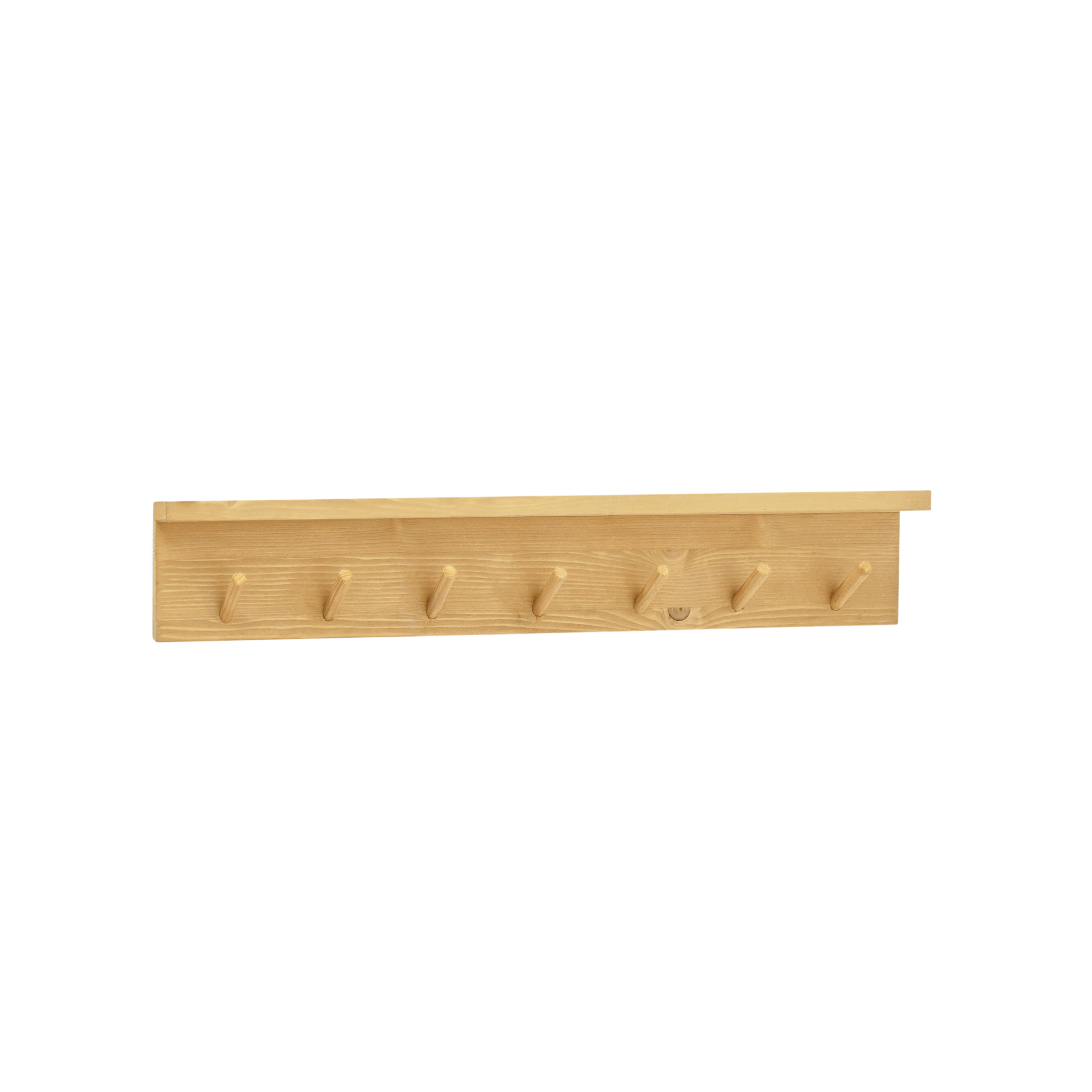 Colgador de pared de madera maciza en tono olivo de 61x9,5cm Alto: 9.5 Largo: 61 Ancho: 5.5