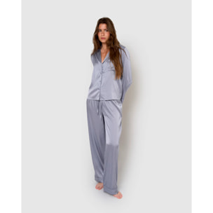 Pijama largo satén friday índigo