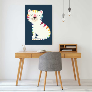Tableau tigre en arc en ciel Toile imprimée