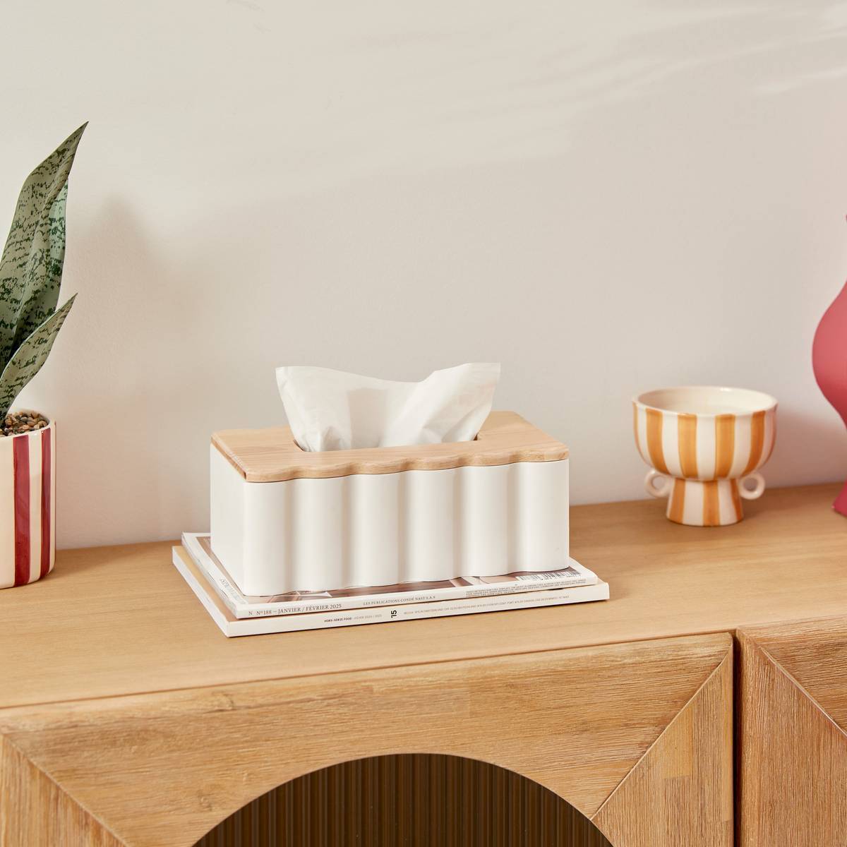 Boîte déco Cherie blanc L24xp9xH15cm