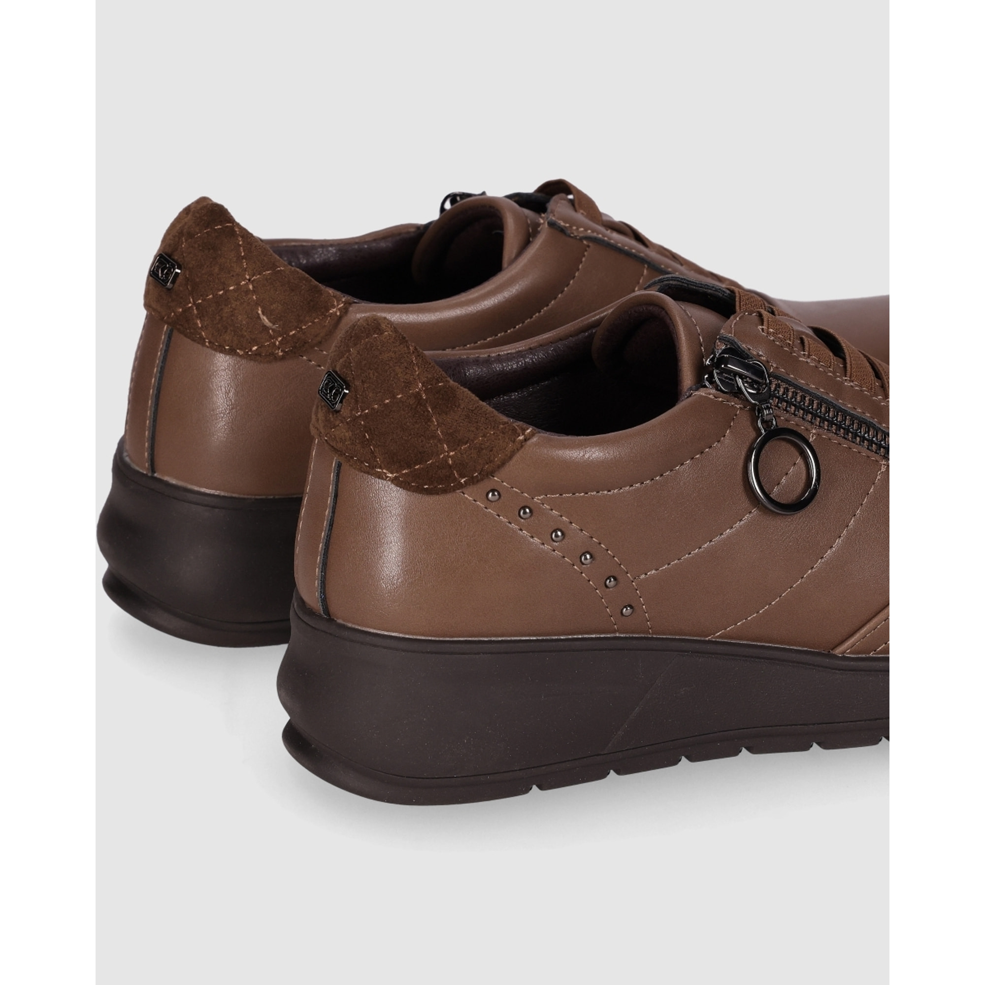 Zapatos - Taupe - Tacón: 3 cm