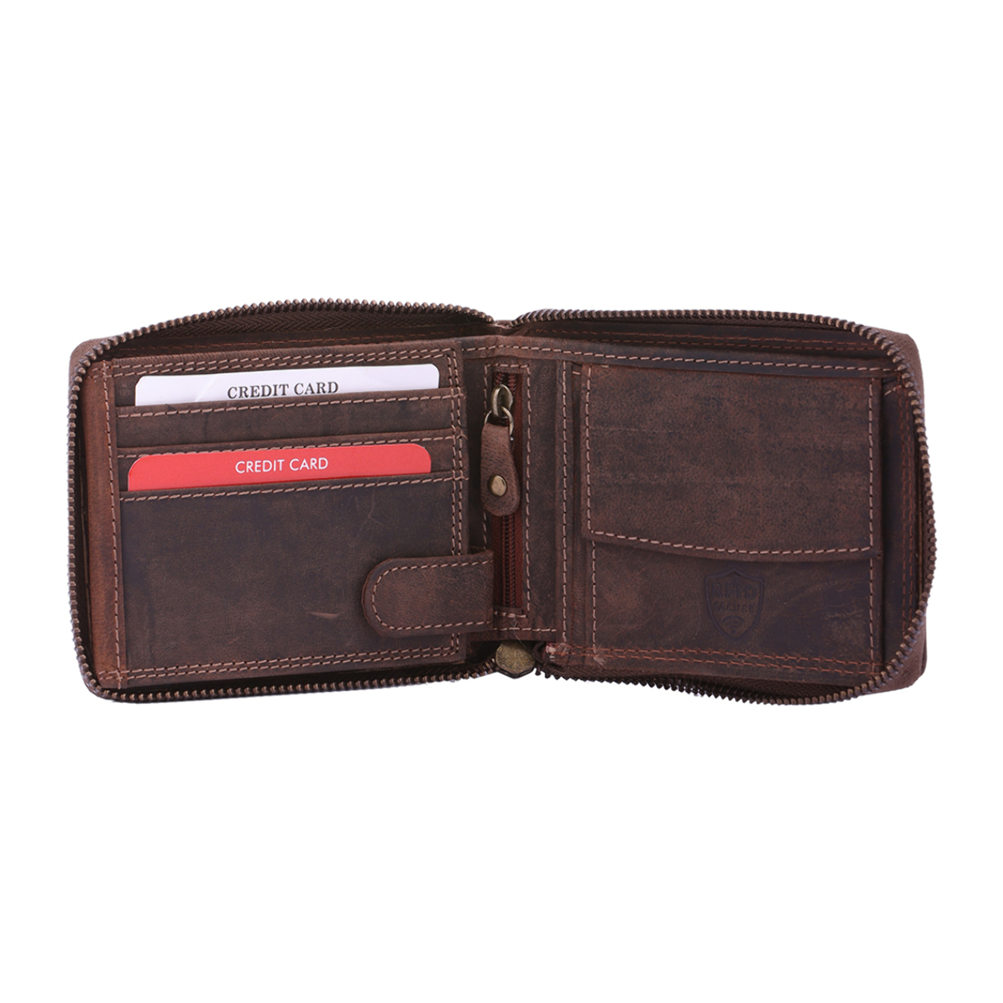 Portafoglio  da uomo In Vera pelle Made in Italy 9,5x12,5x2,5 cm