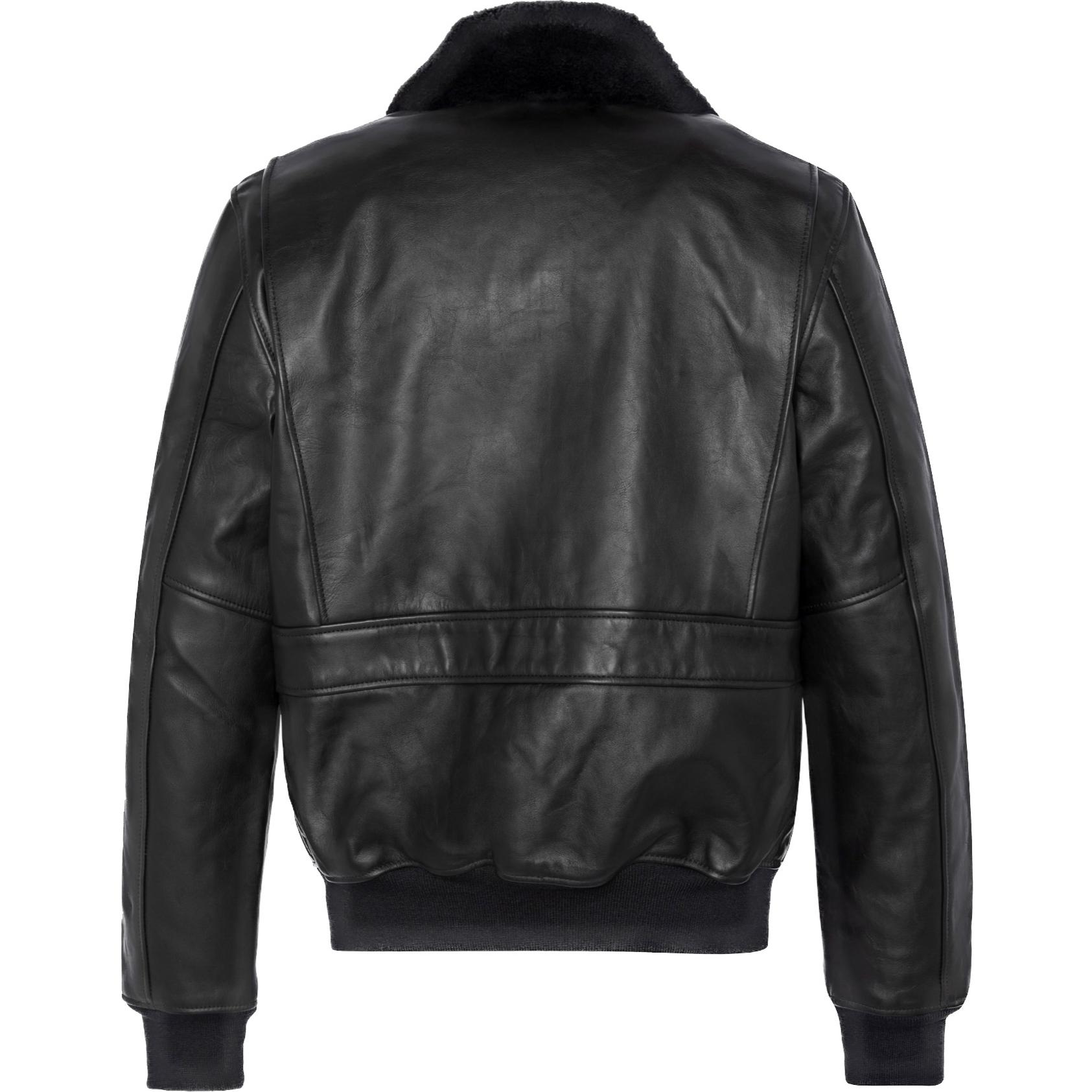 LCFLYW22X PILOT JACKET WITH SHEEPSKIN COLLAR COWHIDE Nero