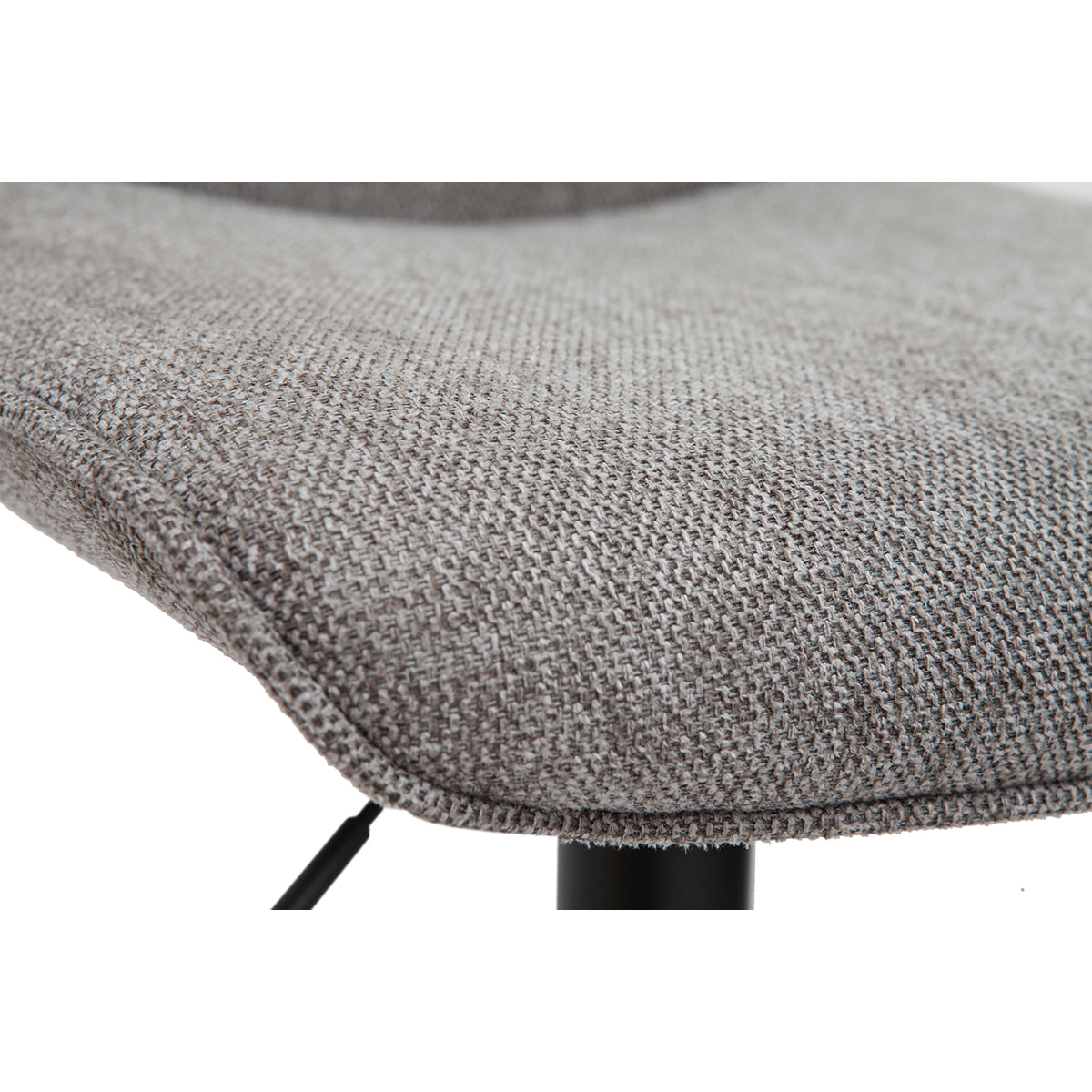 Tabourets de bar réglables pivotants 360° en tissu effet velours texturé gris et métal (lot de 2) BOOST