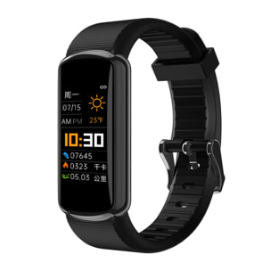 Brazalete inteligente D4 con monitor de tensión y O2. Varios modos deportivos, notificaciones de apps.