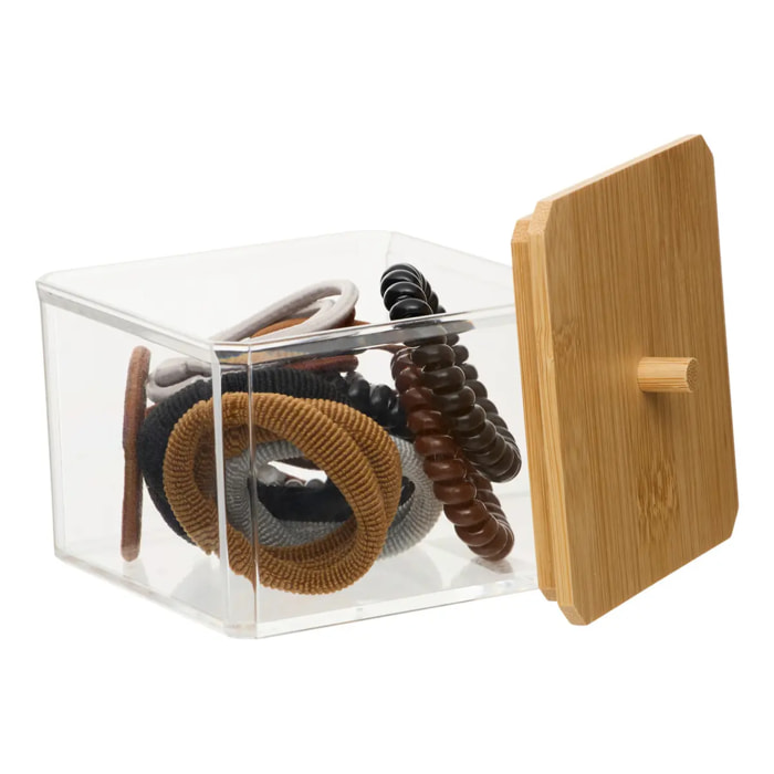 Boite avec 20 élastiques à cheveux assortis Selena beige