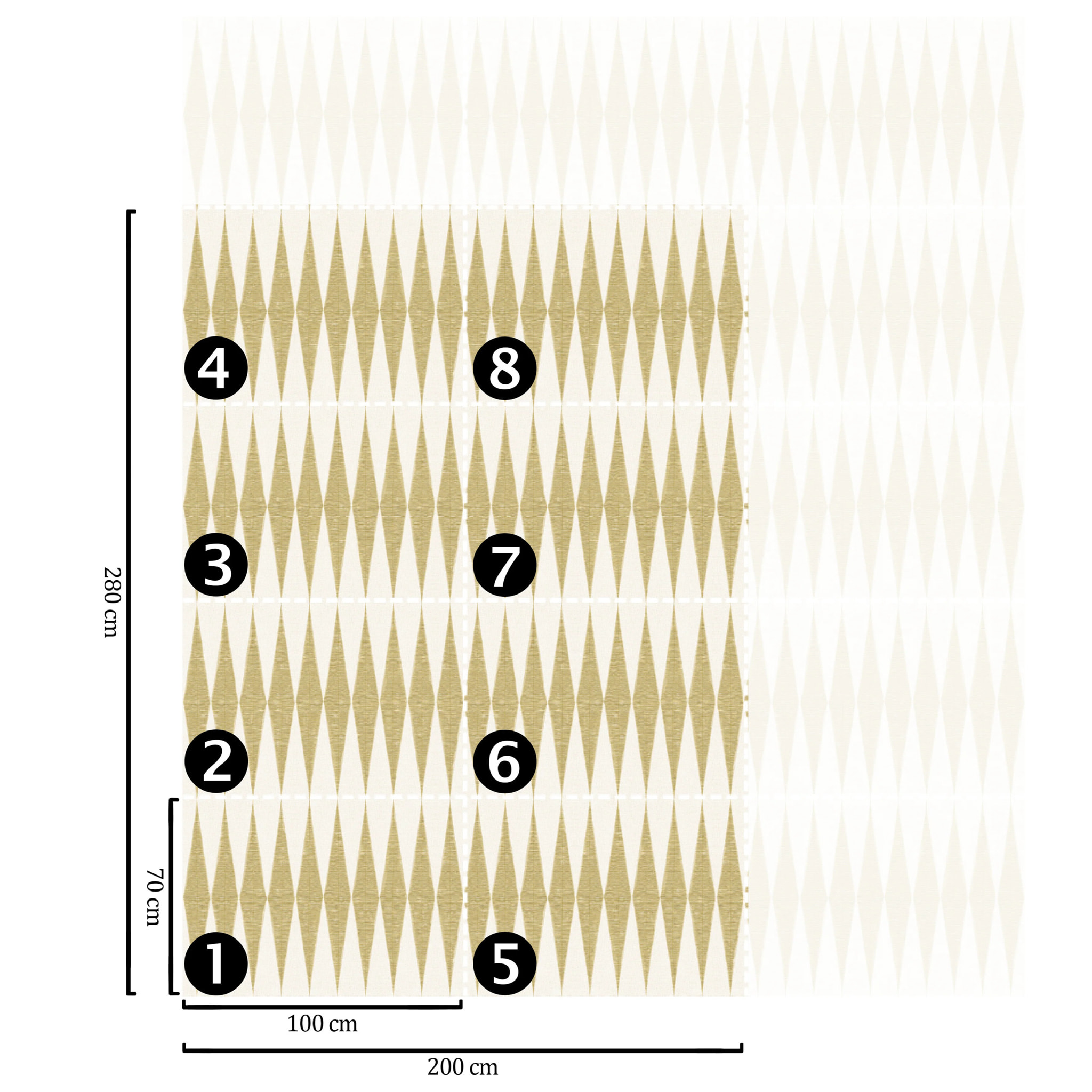 Carta da Parati Chevron Stile Scandinavo EffettoTessuto