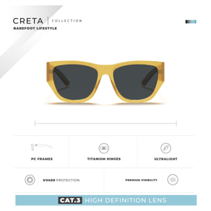 Gafas de Sol Creta Amarillo Hanukeii para hombre y mujer