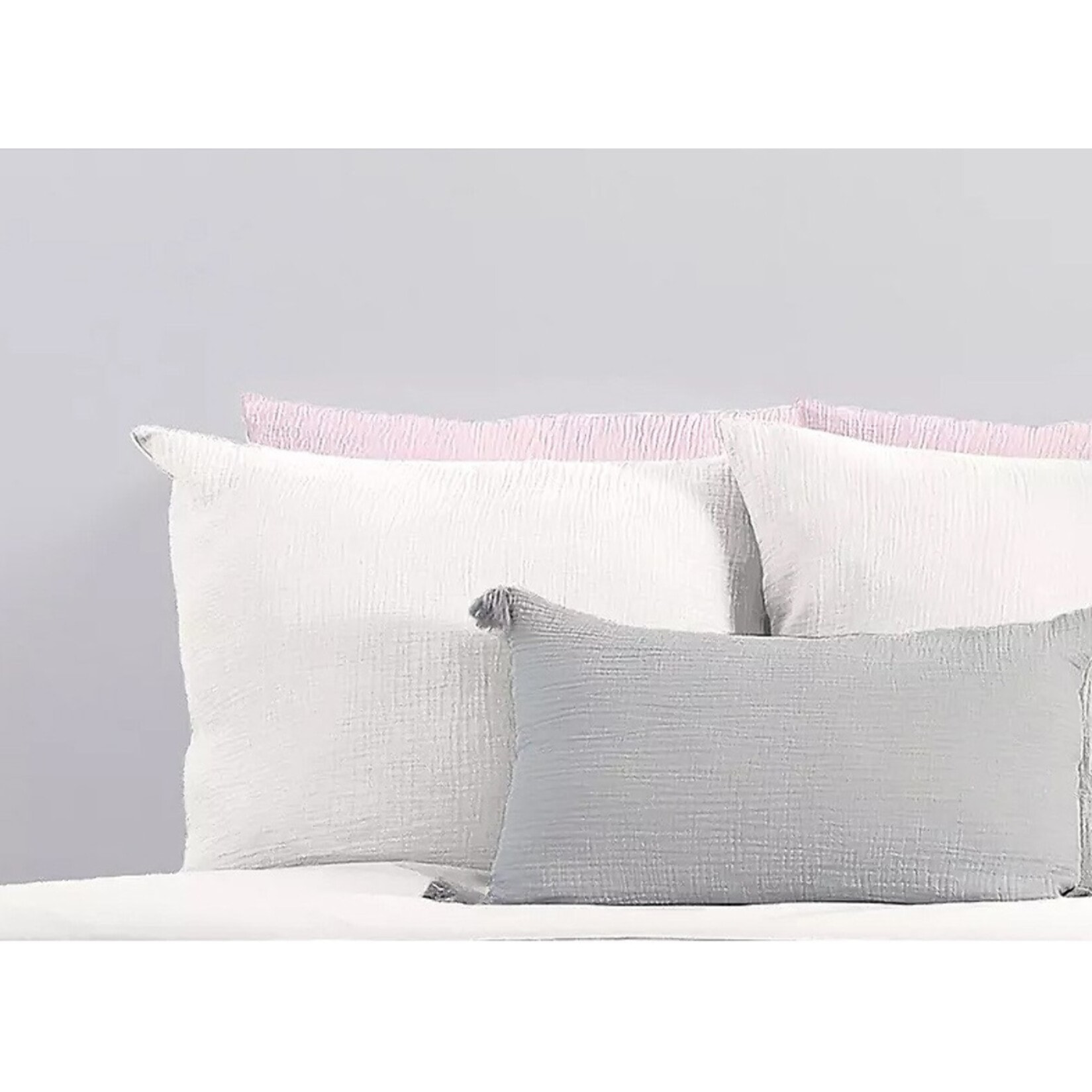 Parure Housse De Couette 100% gaze De Coton Blanc