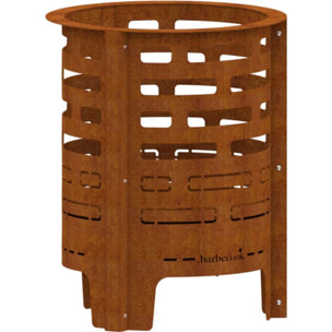Brasero BARBECOOK Jules avec cendrier en acier corten BC-W