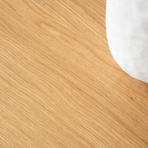 Meuble tv Ellinor -tableau en chêne et panneau mdf-couleur chêne/beige 150 x 50 x 40 cm