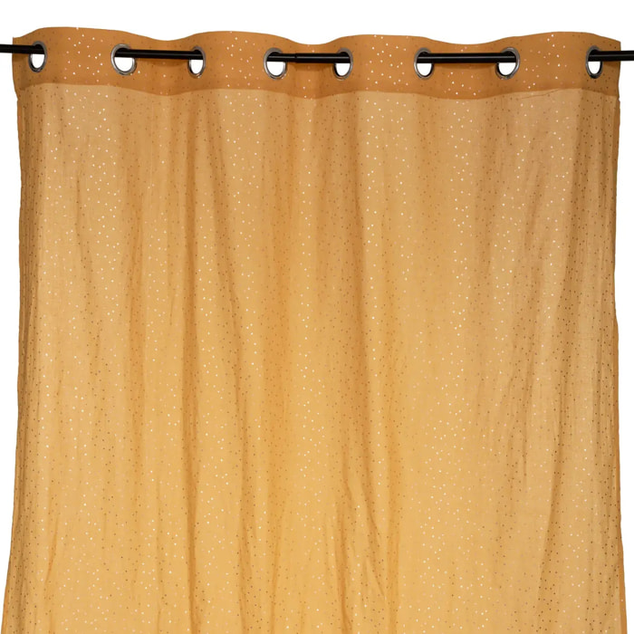 Rideau "Berlingot" jaune moutarde 140x250cm