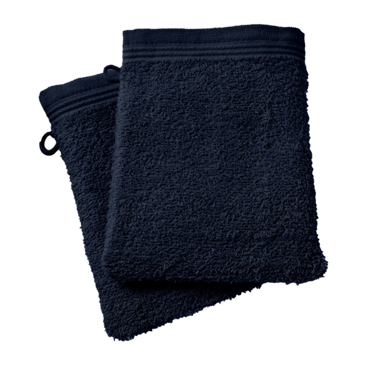 Lot de 2 gants de toilette "Spa" 15 x 21 cm / 400 gr/m² - Couleur: "Spa" Bleu Nuit