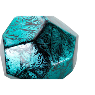 Bola Ceramica Lacada Negro Azul 15x15x15 Cm