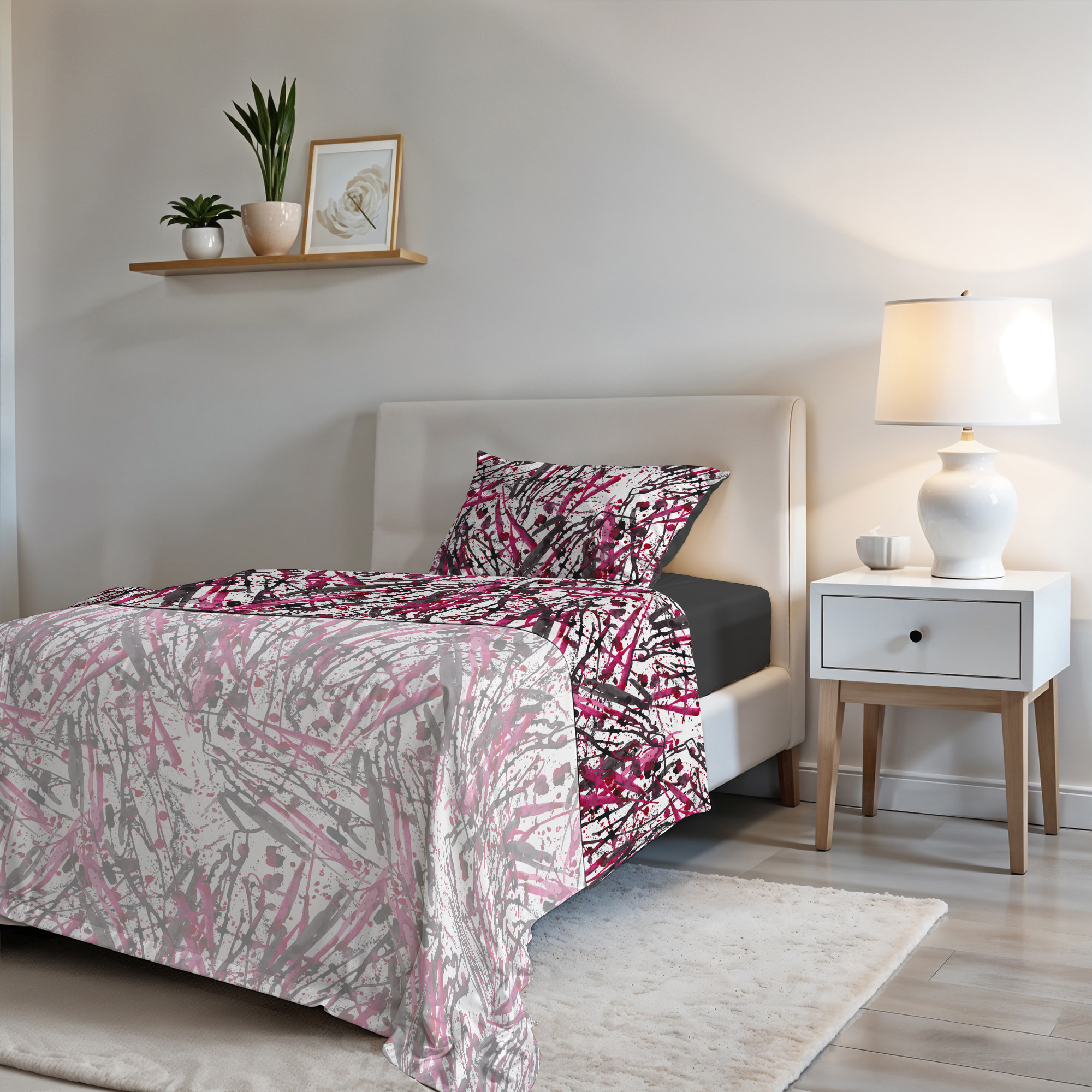 COMPLETO LETTO FASHION MADE IN ITALY MICROFIBRA- CRAZY SINGOLO