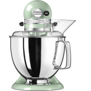 Robot pâtissier KITCHENAID 5KSM175PSEPT Macaron Pistache, 4,8 L, bol avec poignée + bol 3 L, batteur souple et couvercle