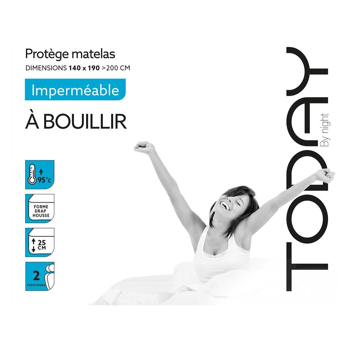 Protège matelas imperméable A BOUILLIR blanc