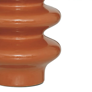 Lampe à poser champignon secteur Vinus terracotta H45,5cm