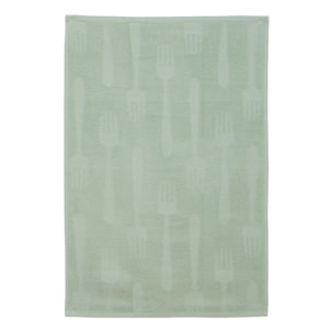 2 torchons Terry 70x45 vert céladon