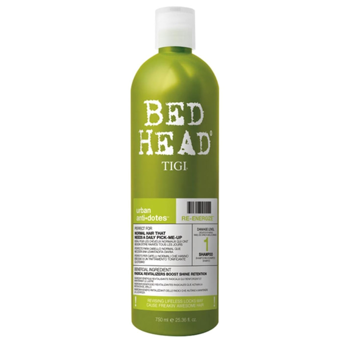TIGI Bed Head Re-Energize Shampoo 750ml