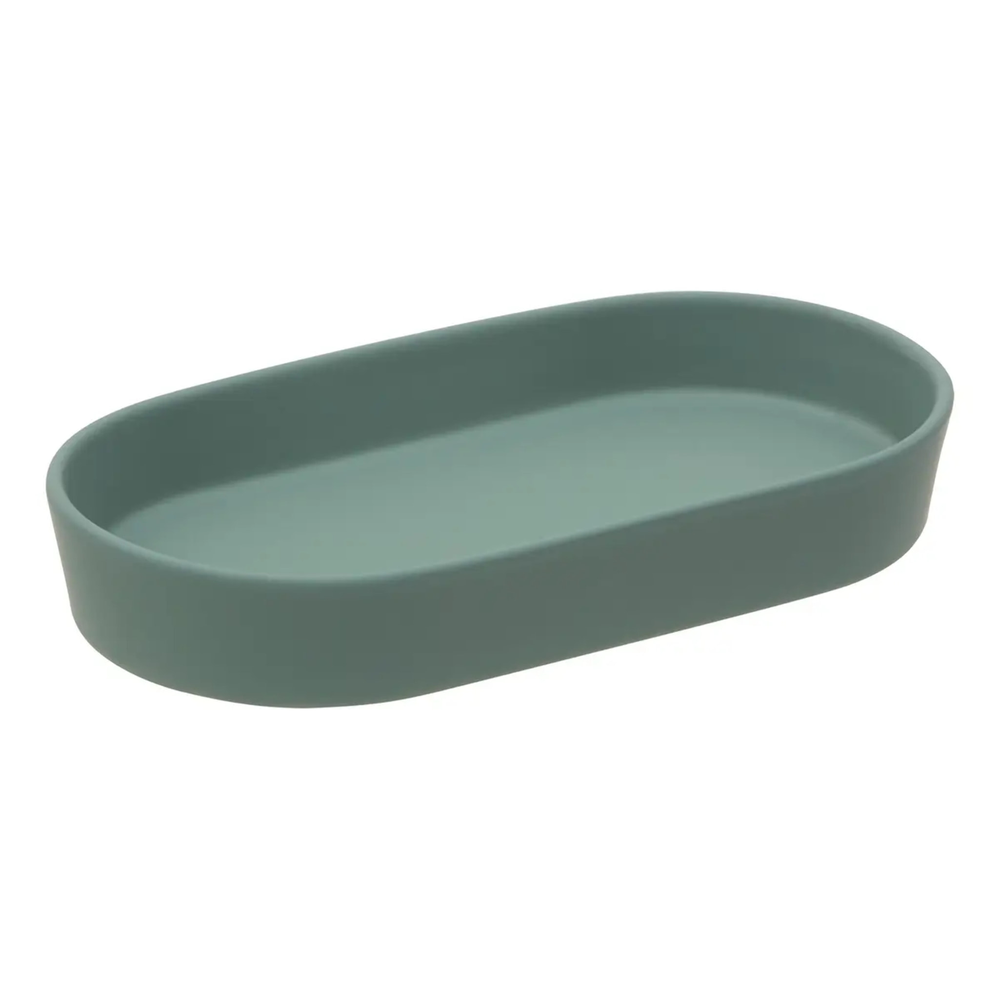 Plateau Colorama ovale 11x19,3cm vert