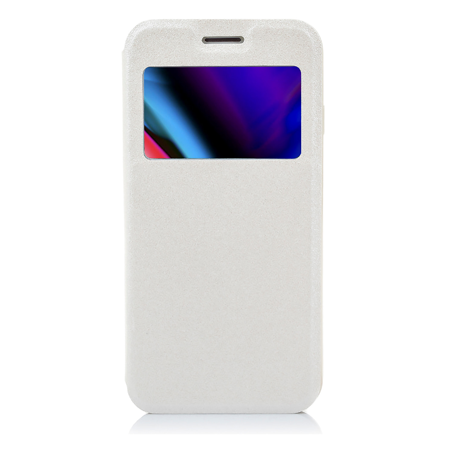 DAM CUSTODIA A LIBRO CON CHIUSURA MAGNETICA A FINESTRA Iphone 7 Plus/ Iphone 8 Plus 7x1x14 Cm. Colore bianco