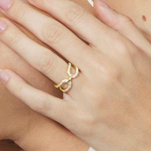 Anillo Kafrik acabado oro amarillo 18k