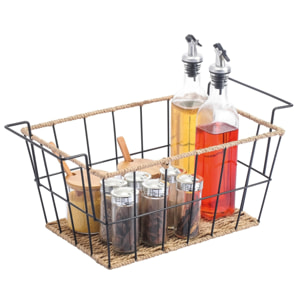 Frutero rectangular de estilo industrial