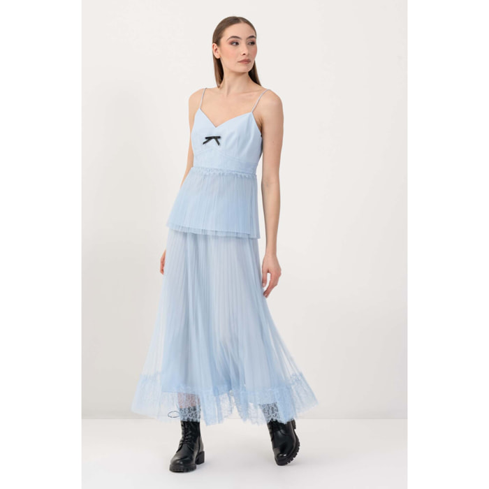 Kocca - Top elegante con tulle plissé Donna