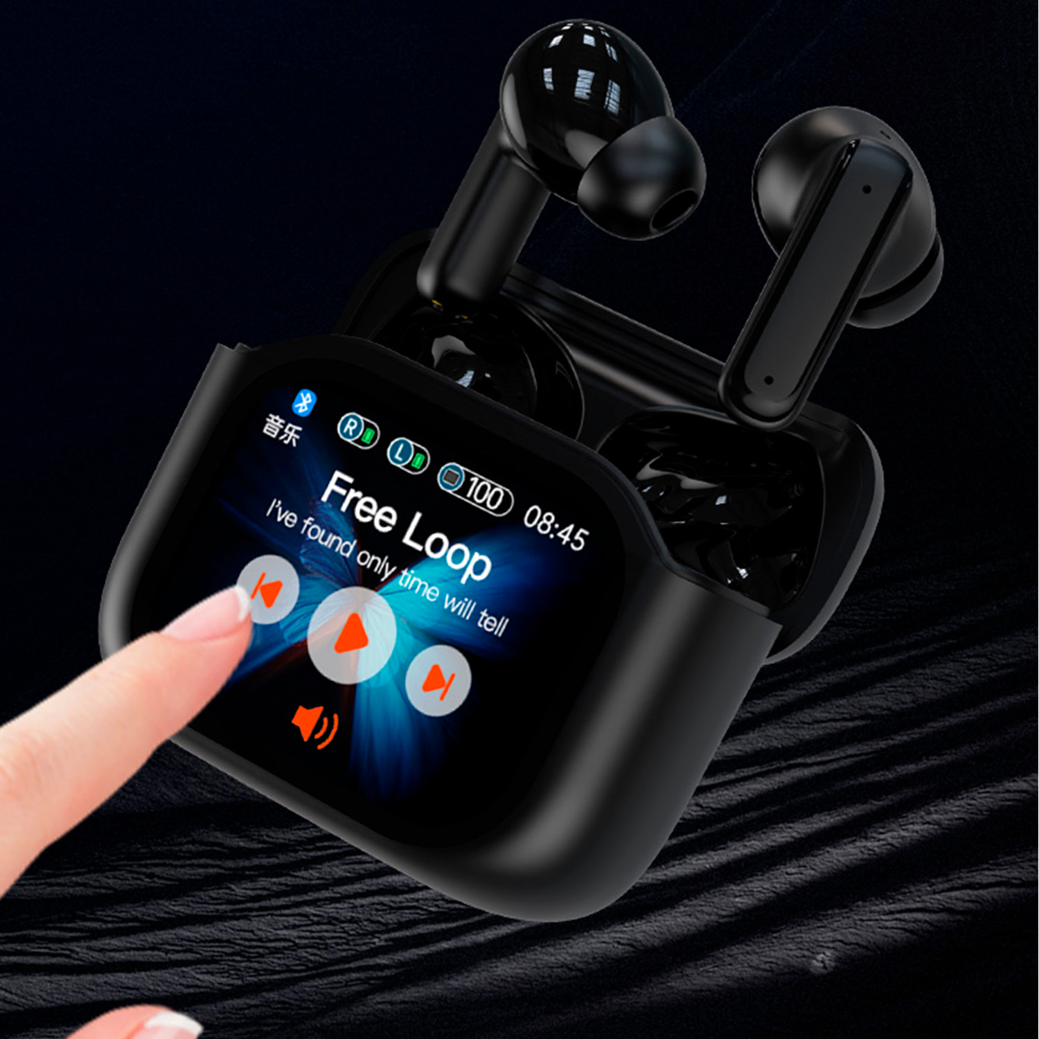 BY16 Auriculares bluetooth 5.3 pantalla full color digital Sonido alta definición con biomembrana.