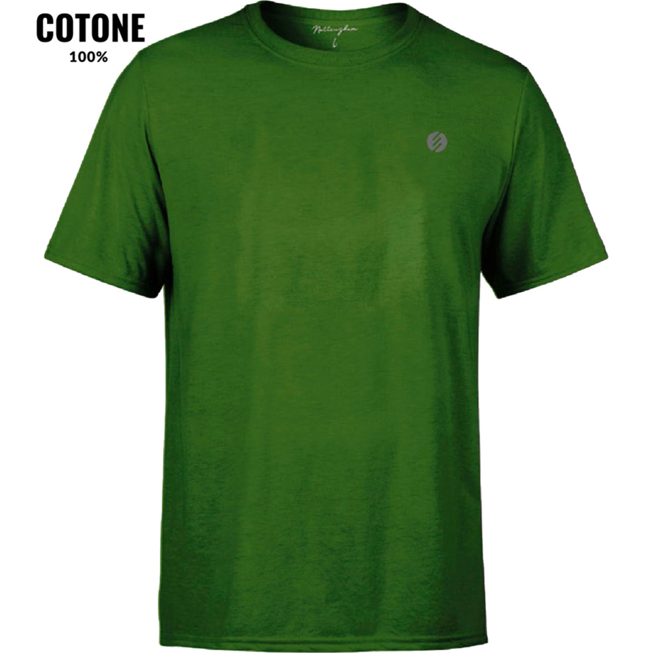 T-shirt da Uomo Girocollo in 100% Cotone Nottingham, Art. 25792 Verde