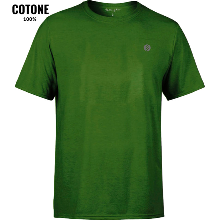 T-shirt da Uomo Girocollo in 100% Cotone Nottingham, Art. 25792 Verde