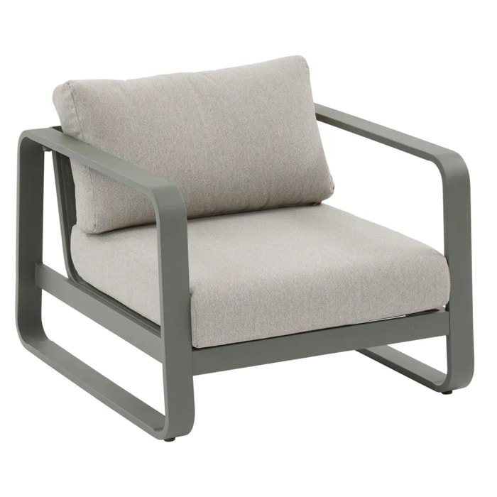 Fauteuil de salon de jardin Domilly vert laurier
