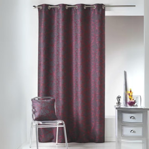 Rideau en Jacquard à Imprimés Design - Bordeaux