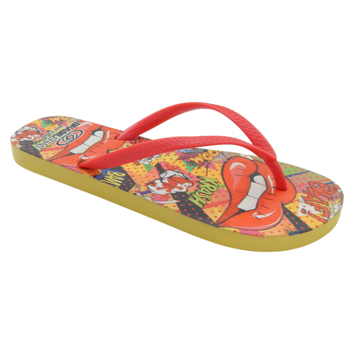 Chanclas de playa ,Printed Pop Art