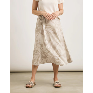 Falda Midi Beige - Trofe