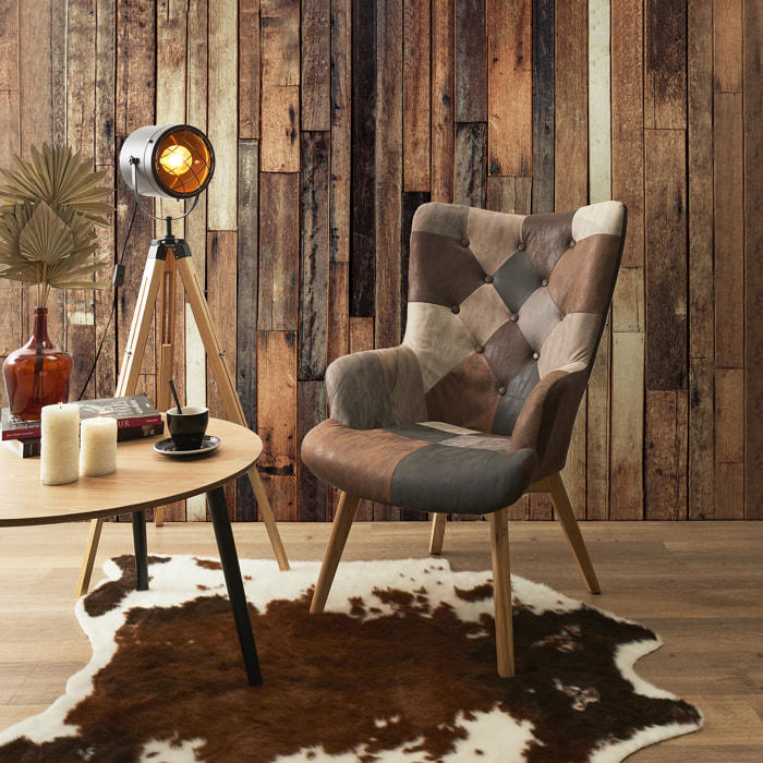 Fauteuil Helsinki Patchwork Pu
