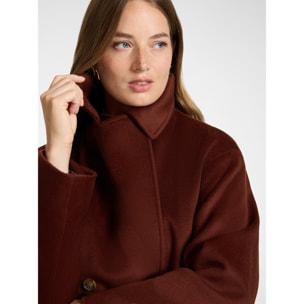 Elena Mirò - Cappotto doppiopetto in lana con cintura - Marrone