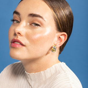 Pendientes acabados en oro rosa de 18K