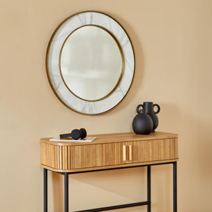 Miroir "Alisha" blanc D74cm