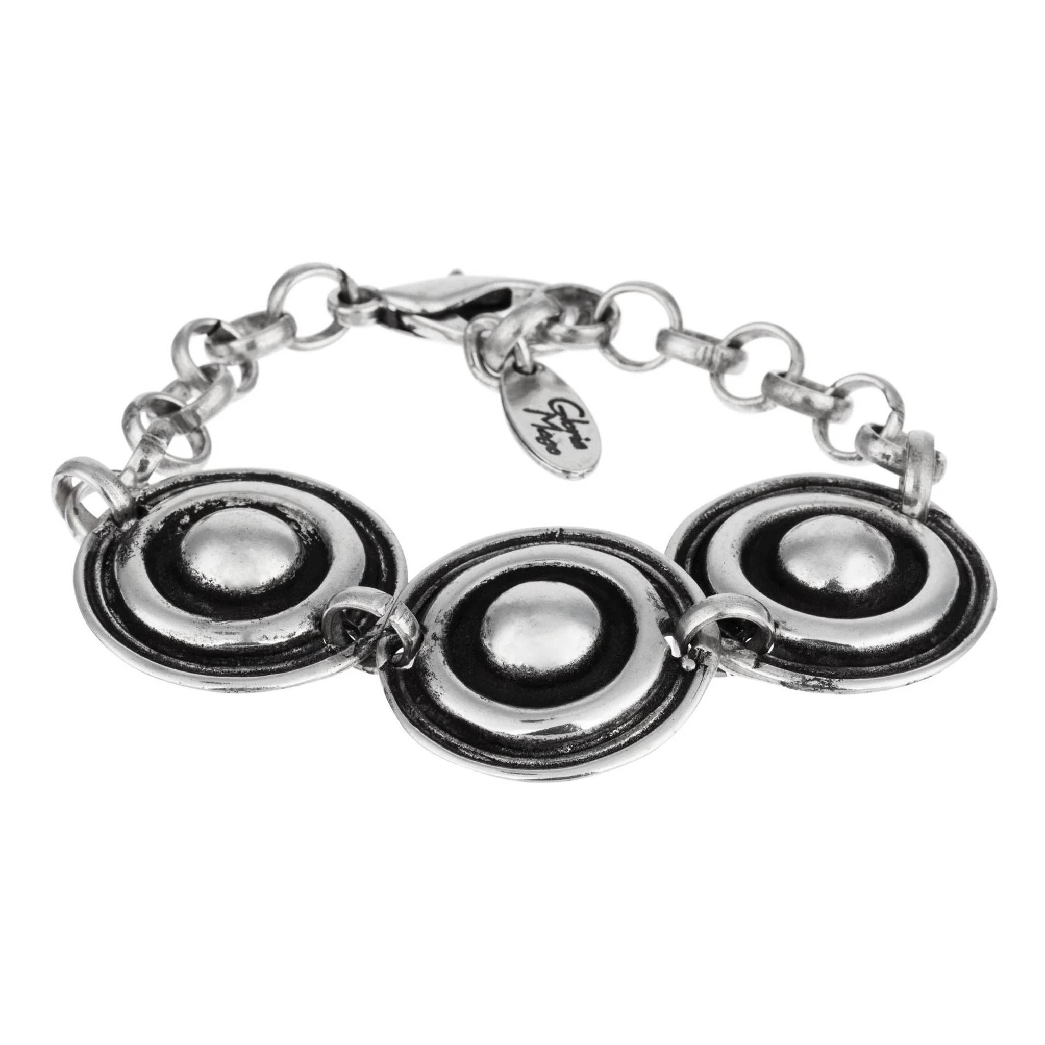 Pulsera cadena plata eslabones "Sphere" plata