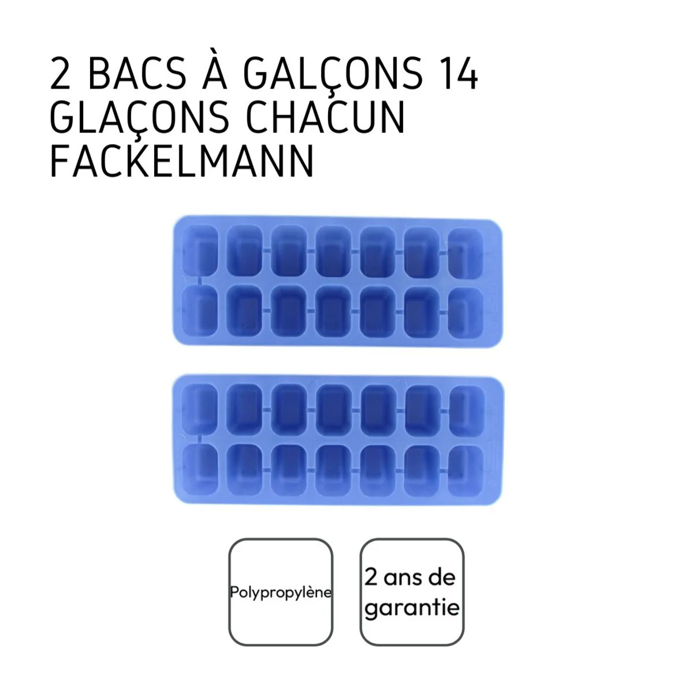 Lot de 6 Bacs à glaçons 14 glaçons Fackelmann Bar Concept