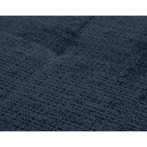 Rune - canapé panoramique d'angle droit 7 places en velours texturé - Bleu