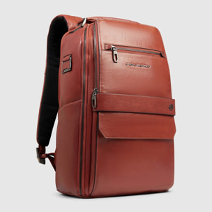 Piquadro Zaino da viaggio in pelle porta pc e iPad® con protezioni antiurto e RFID