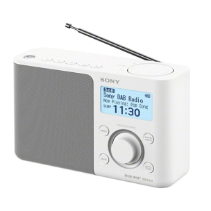 SONY XDR-S61D BLANCO RADIO DAB/DAB+ PORTÁTIL CON PANTALLA LCD PRESINTONÍAS DIRECTAS TEMPORIZADOR DE APAGADO Y DESPERTADOR