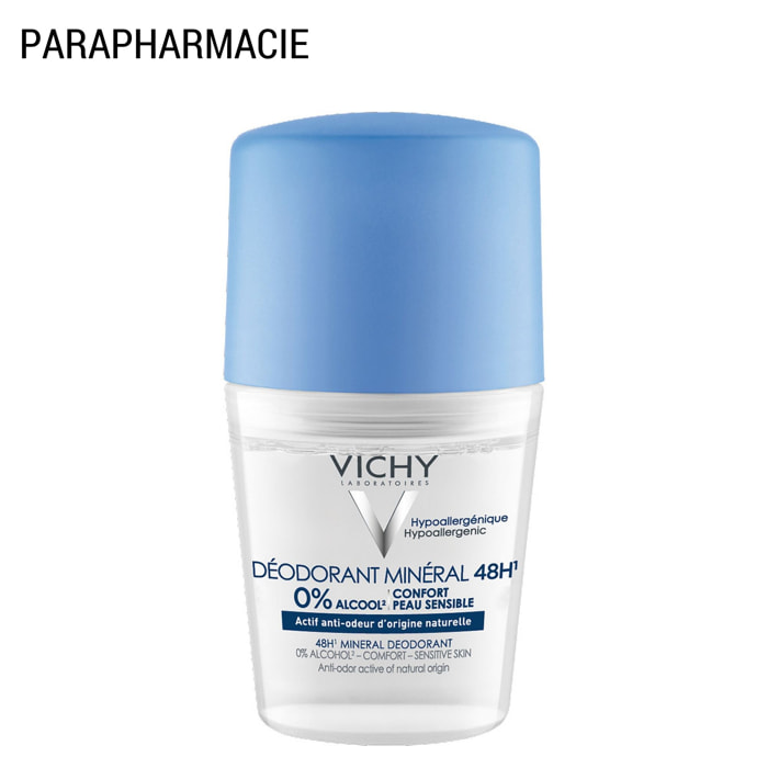 Déodorant Minéral 48h - Bille Sans Sel d'Aluminium 50 ml