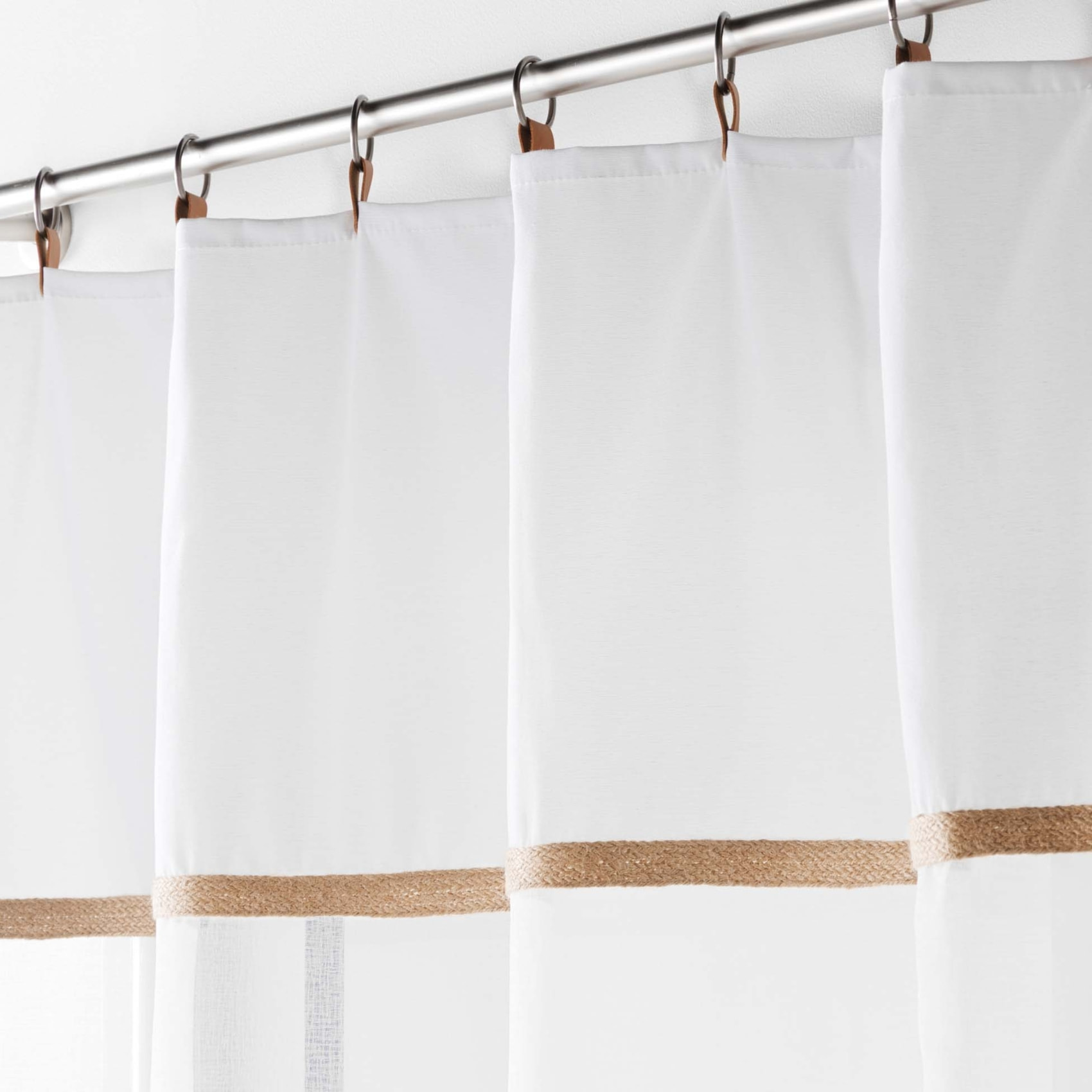 Voilage sablé esprit loft - Blanc