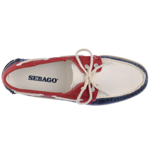 Docksides Sebago Uomo Blue PORTLAND CANVAS SPINNAKER